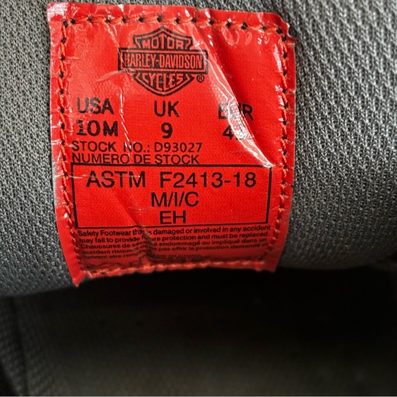 Harley Davidson Suede Steel Toe Shoes, EUC - Picture 8 of 16